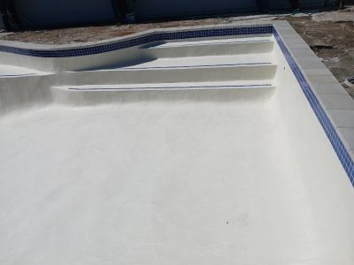 Marble plastering of swimming pool with new mosaic tiling and pool leak repairs in Plumstead, Southern Suburbs, Cape Town.